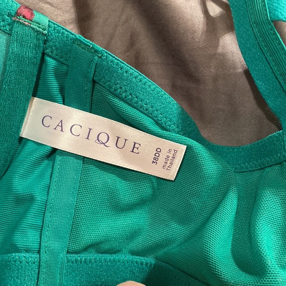 Cacique Seriously Sexy Boost Plunge front closure bra 38DD - Picture 5 of 9